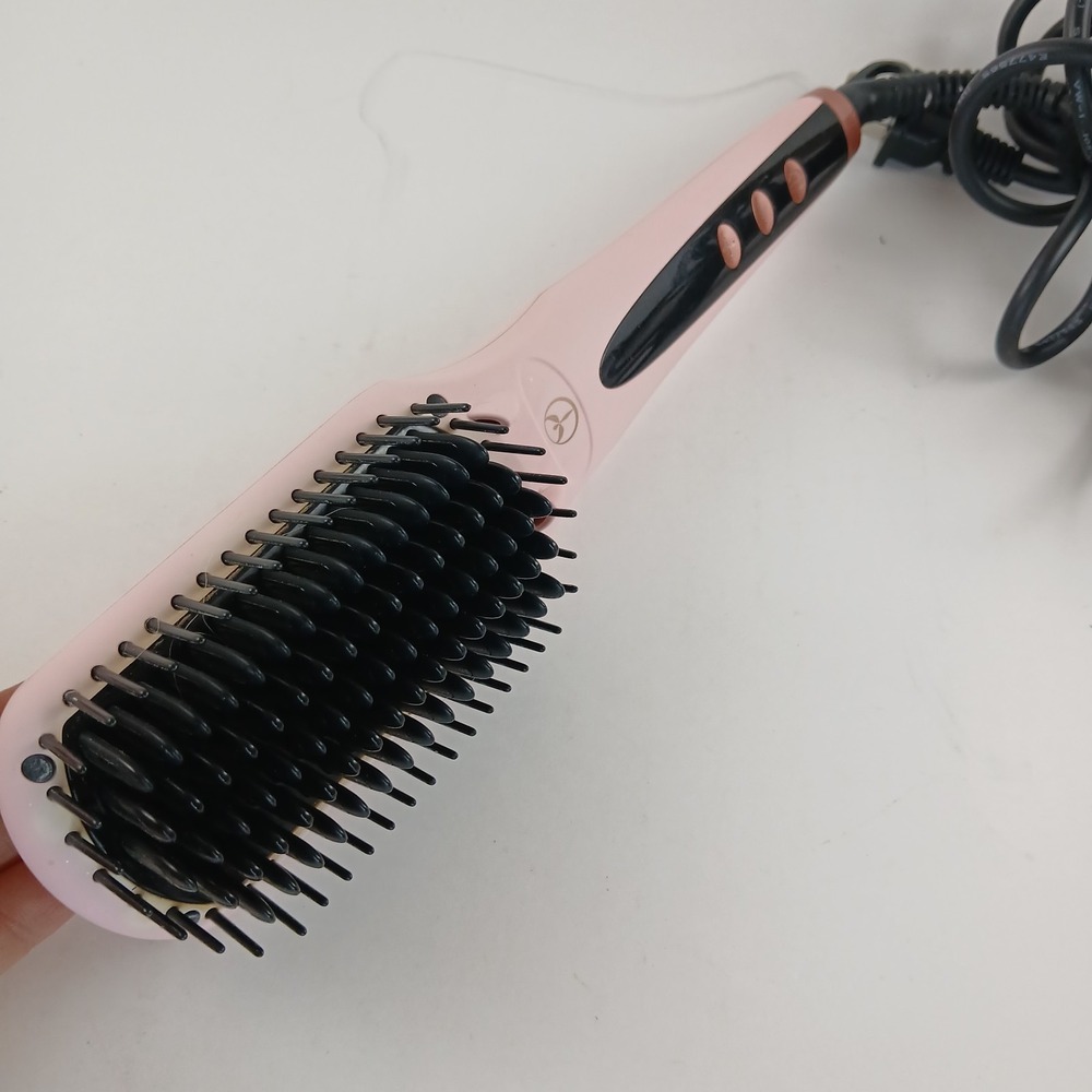 Lange Le Vite Hair Brush Straightener Pink Blush L'ange Thermal Ion Ceramic